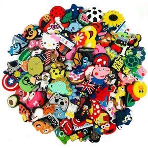 100 Pcs Different Shoe Charms Fits for Shoes Decorations